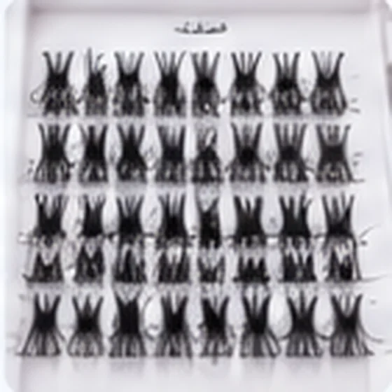 Individual lash extension tray, illustrative styling reference